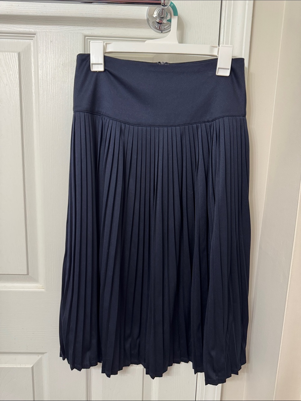 a new day Navy Pleated Midi Skirt